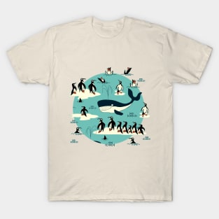 Whales, Penguins and other friends T-Shirt